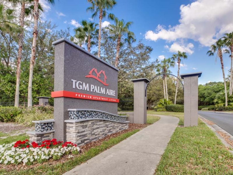 TGM Palm Aire Apartments monument 2